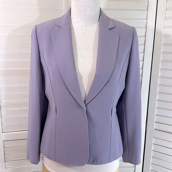 Tahari Blazer Jacket Size 10P 10 Petite Lavender - Picture 2 of 14